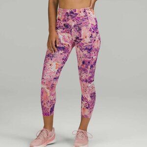 Lululemon SeaWheeze Fast and Free High-Rise Tight 25" - Anticipation Pink Multi
